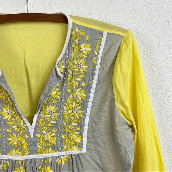 KAS New York Embroidered Beaded Pocket Tunic - Picture 2 of 10